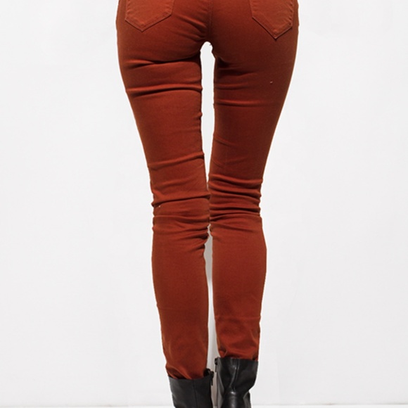 ~MID RISE DISTRESSED RIPPED KNEE SKINNY JEANS~ - Picture 6 of 7